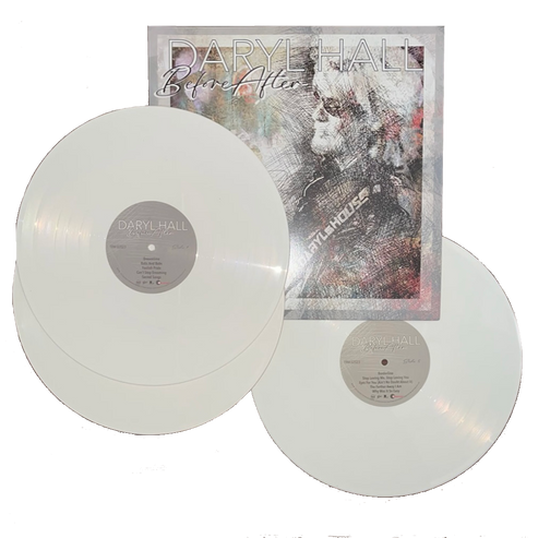 A product image featuring two white vinyl records labeled 'Daryl Hall - BeforeAfter' along with acd case and cover art.